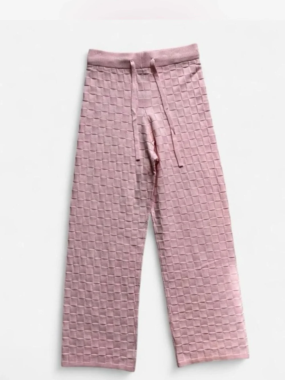 Double Zero Y2K pink Knit Drawstring sweats size M